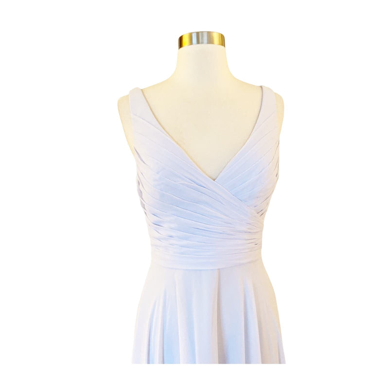 WATTERS Chiffon Dress A-Line Faux Wrap Light Blue Sleeveless Bridesmaid 6XL EUC