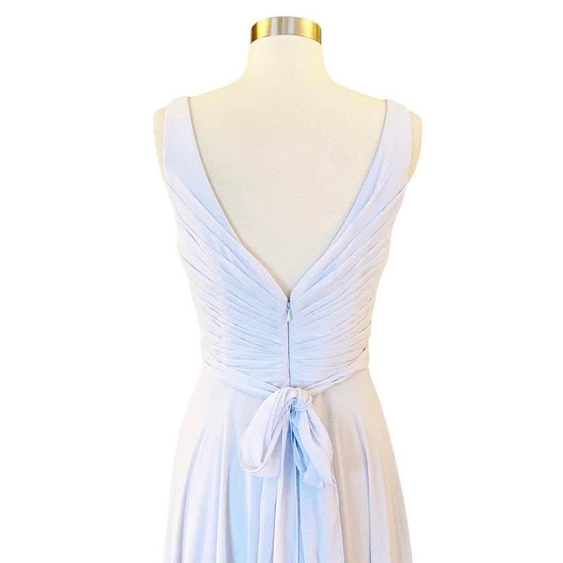 WATTERS Chiffon Dress A-Line Faux Wrap Light Blue Sleeveless Bridesmaid 6XL EUC