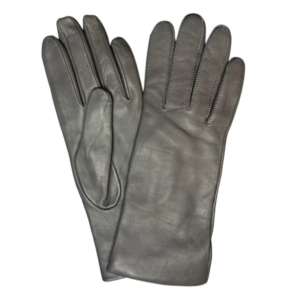 FOWNES BROTHERS Leather Gloves Charcoal Gray Cashmere Lined Medium NWT
