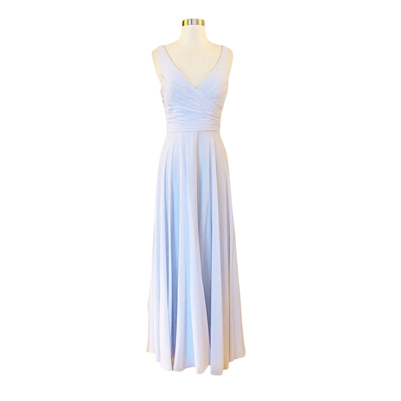 WATTERS Chiffon Dress A-Line Faux Wrap Light Blue Sleeveless Bridesmaid 6XL EUC