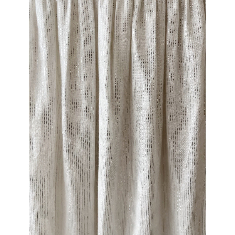ROLLER RABBIT Zara Dress Lurex Fil Coupe Cotton Half Sleeves White Silver NEW