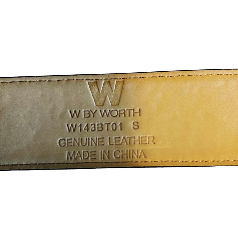 WORTH NEW YORK Pony Hair Patent Leather Belt Black 39 x 1.5 inches Small EUC
