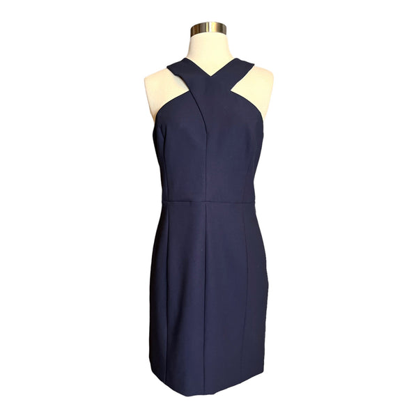 ELIZABETH AND JAMES Elliot Dress Navy Blue Dress Mini Sleeveless Cutout Back 10