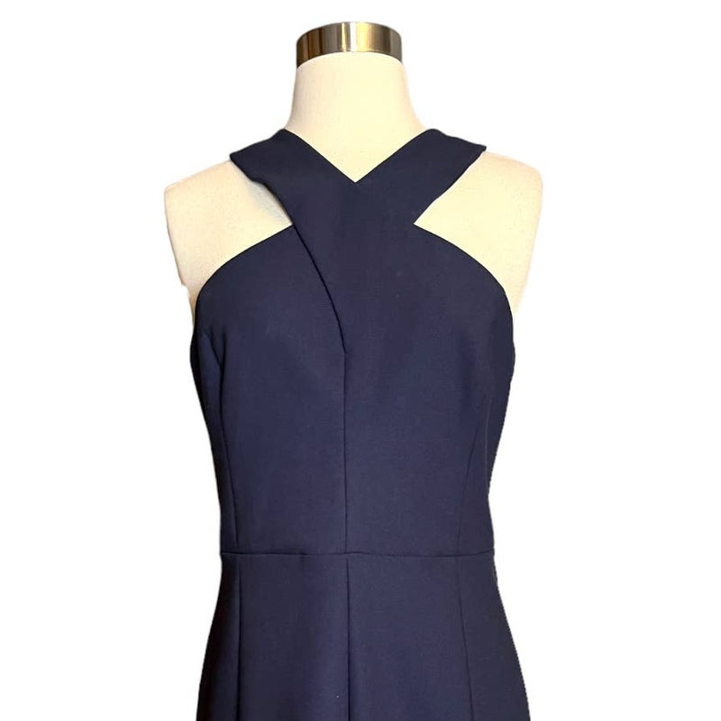 ELIZABETH AND JAMES Elliot Dress Navy Blue Dress Mini Sleeveless Cutout Back 10