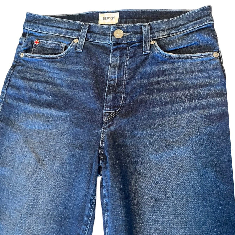 HUDSON Jeans Blair High Rise Straight Leg Blue Crop Sustainable Denim 29-30 EUC