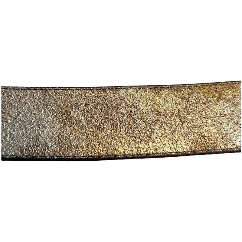 LEATHEROCK Genuine Leather Belt Gold Rhinestones Gem Stone Buckle S 32