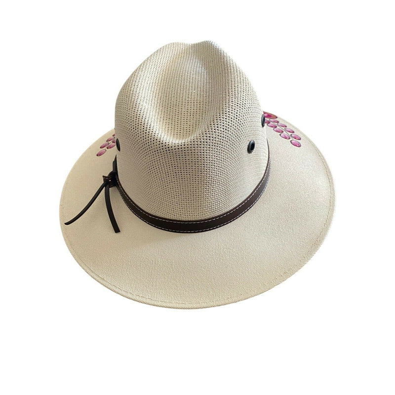 HAT MEXICAN Artisanal Hand Painted Fedora Floral Sombrero Panama Bohemian Large