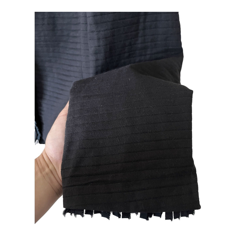 AKRIS PUNTO Blazer Black Jacket Designer Cotton Ruffle Collar Minimalist 14 EUC