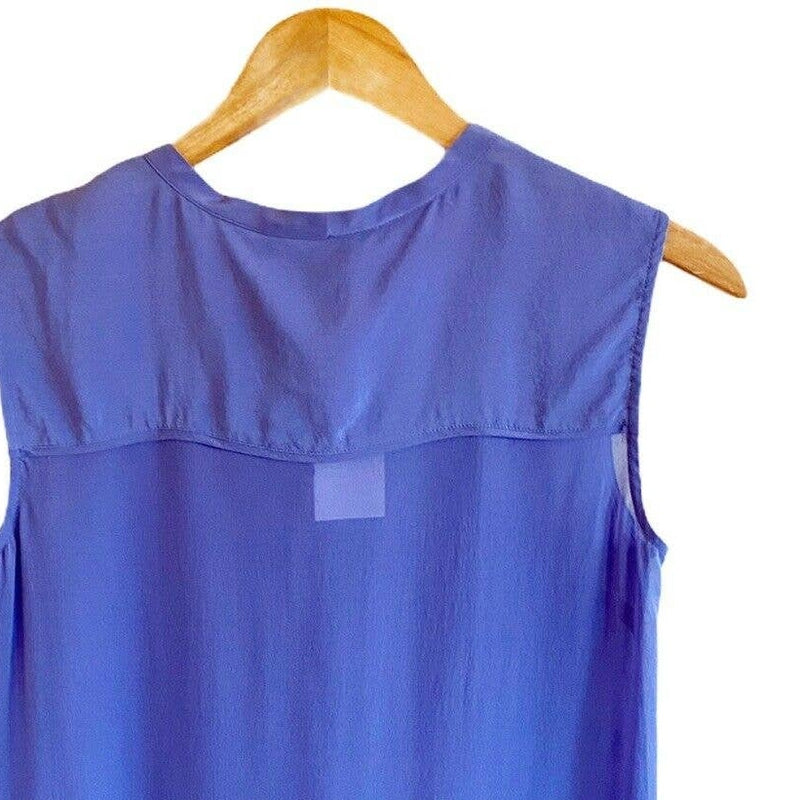 ULLA JOHNSON Silk Blouse Clea Top Sleeveless Lavender Purple Button Down Sm/Med