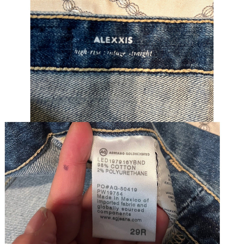 ADRIANO GOLDSCHMIED Alexxis Jeans High Rise Vintage Straight Sustainable 29 EUC